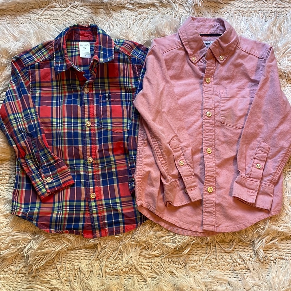 2t boys button down shirts